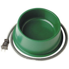 Plastic Heated Pet Bowl Round 1 QT-25 Watt,Green by Farm Innovators