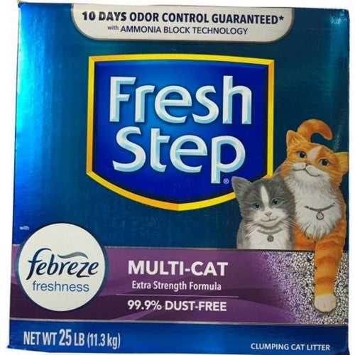 Scoop Away, Fresh Step Multi-Cat Clumping Litter W/Febreze, 25 Lbs