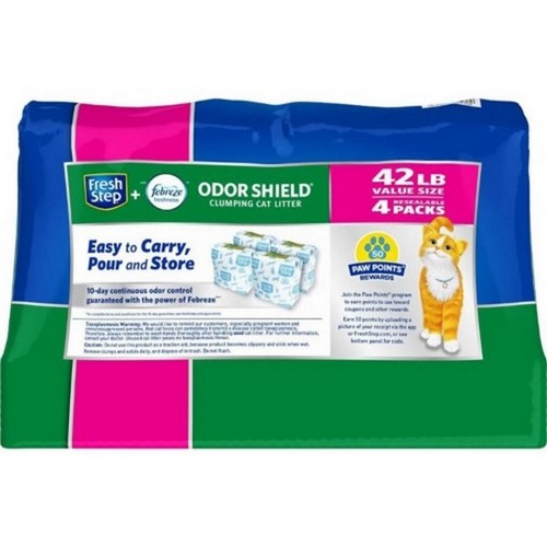Scoop Away, Fresh Step Odor Shield Clumping Litter W/Febreze, 42 Lbs