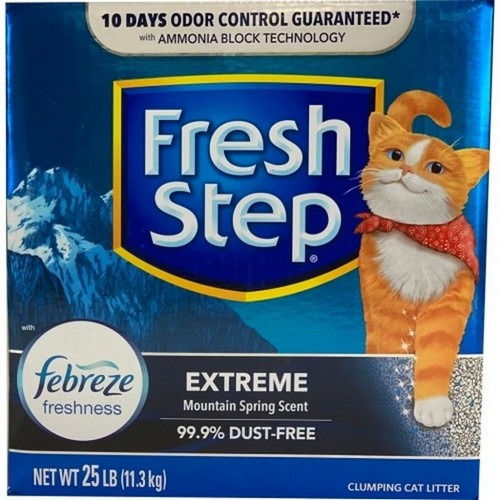 Scoop Away, Fresh Step Extreme Scented Clumping Litter, 25 Lbs,Mountain Spring
