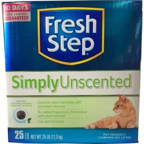 Scoop Away, Fresh Step Simply Unscented Clumping Litter, 25 Lbs,Unscented