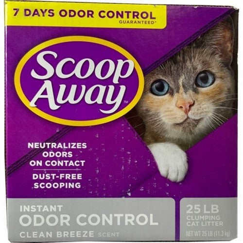 Scoop Away, Scoop Away Extra Strength Multi-Cat Litter, 25 Lbs,Clean Breeze