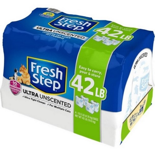 Fresh Step Ultra Clumping Litter 42 Lbs,Unscented by Scoop Away
