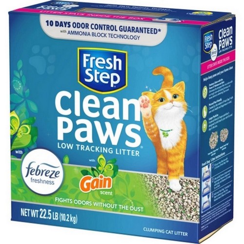Scoop Away, Fresh Step Clean Paws Clumping Litter W/Frebreze, 22.5 Lbs,Gain Scent
