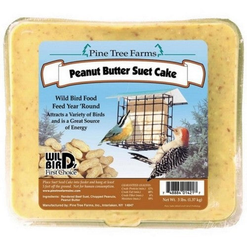 Pine Tree Farms, Pine Tree Farms Suet Cake, 3 Lbs,Peanut Butter