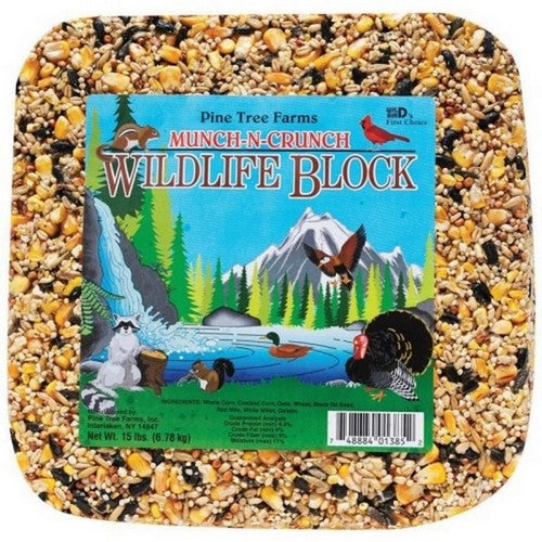 Pine Tree Farms, Pine Tree Farms Munch-N-Crunch Wildlife Block, 15 Lbs