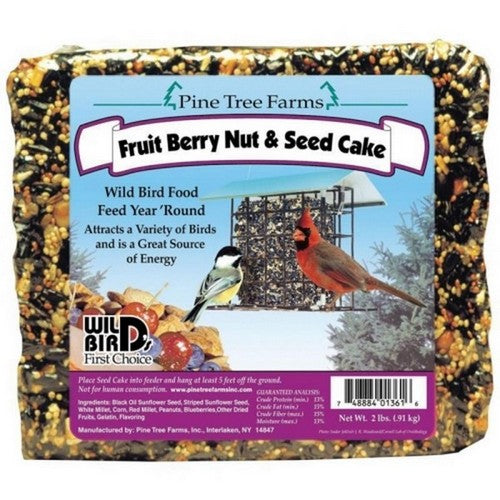 Pine Tree Farms, Pine Tree Farms Seed Cake, 2 Lbs,Fruit Berry/Nut