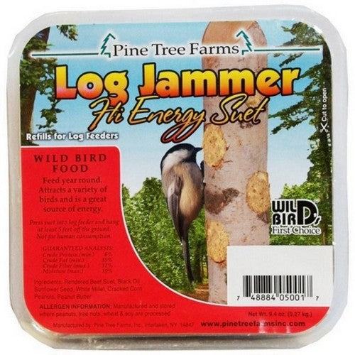 Pine Tree Farms, Pine Tree Farms Log Jammer Suet Plugs, 9.4 Oz / 3 Pack, Hi Energy