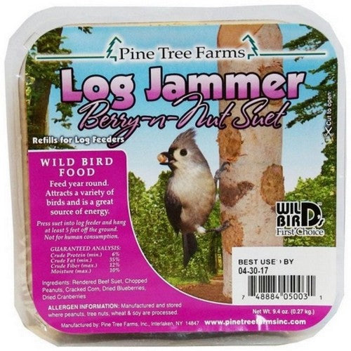 Pine Tree Farms, Pine Tree Farms Log Jammer Suet Plugs, 9.4 Oz / 3 Pack, Berry Nut