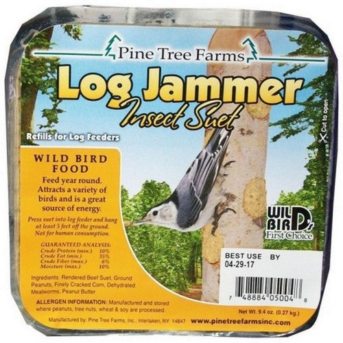 Pine Tree Farms, Pine Tree Farms Log Jammer Suet Plugs, 9.4 Oz / 3 Pack, Insect