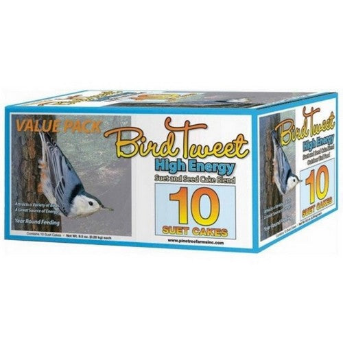 Pine Tree Farms, Bird Tweet High Energy Suet Value Pack, 10 Pack
