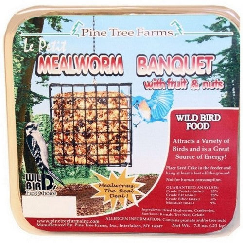 Pine Tree Farms, Pine Tree Farms Le Petit Mealworm Banquet Cake, 7.5 Oz