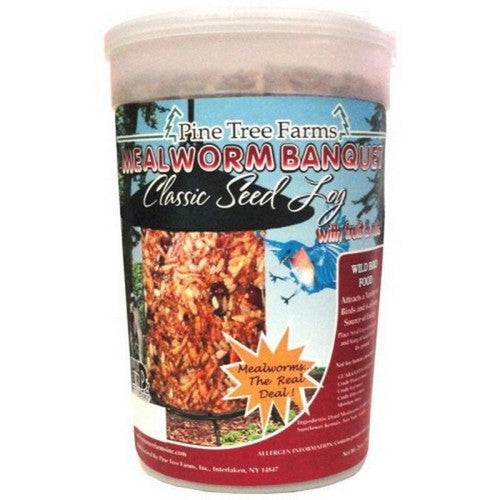 Pine Tree Farms, Pine Tree Farms Mealworm Banquet Classic Seed Log, 28 Oz