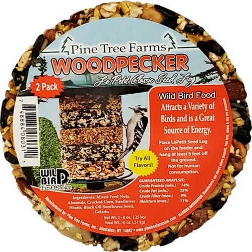 Pine Tree Farms, Pine Tree Farms Le Petit Classic Seed Log, 8 Oz / 2 Pack, Woodpecker