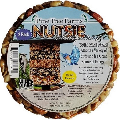 Pine Tree Farms, Pine Tree Farms Le Petit Classic Seed Log, 9.5 Oz / 2 Pack, Nutsie