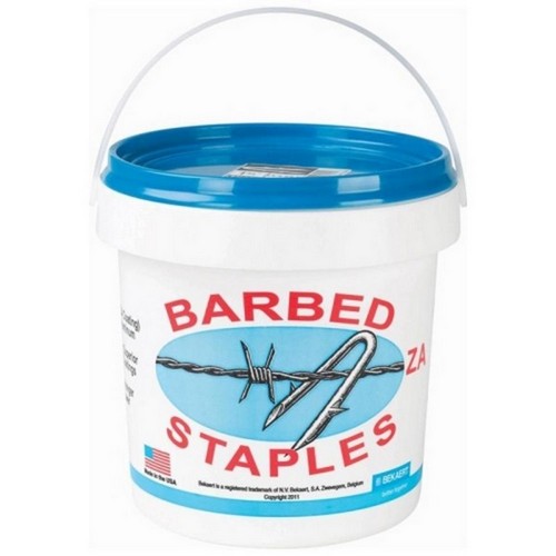 Gripple, Bekaert Barbed Fence Staple Bezinal Coated Pail, 8 GA-1.50 IN-8