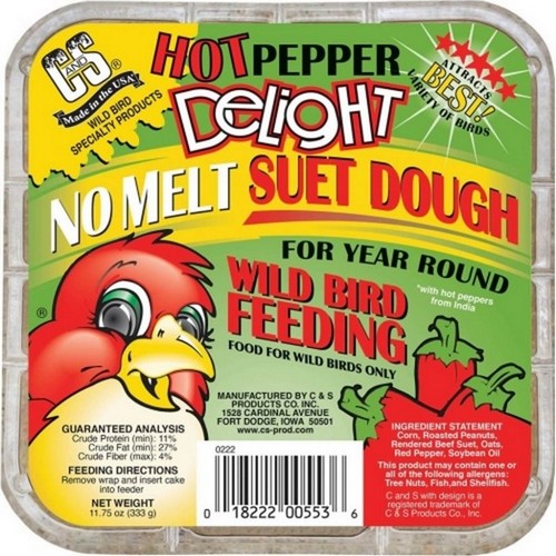 C&S Delight No Melt Suet Dough 11.75 Oz, Hot Pepper by C&S