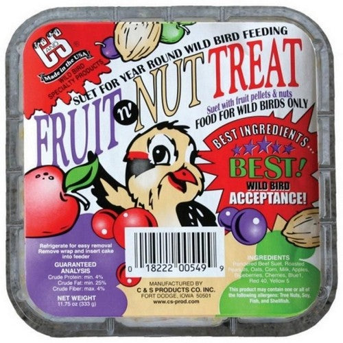 C&S Treat Suet 11 Oz, Fruit N' Nut by C&S