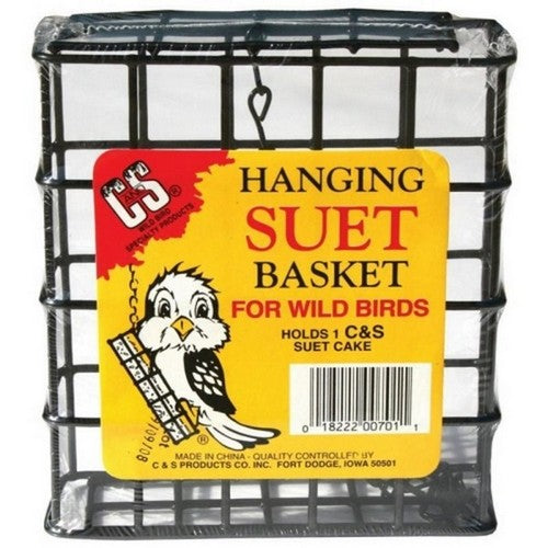 C&S Single Suet Basket 1.8 X 4.9 X 5.2 Inches,Black by C&S