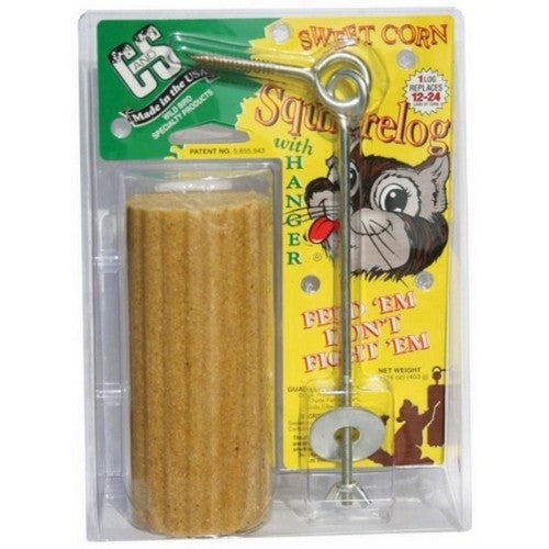 C&S Squirrelog W/Hanger 16 Oz, Sweet Corn by C&S