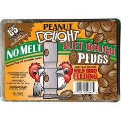 C&S Delight No Melt Suet Dough Plugs 12 Oz, Peanut by C&S