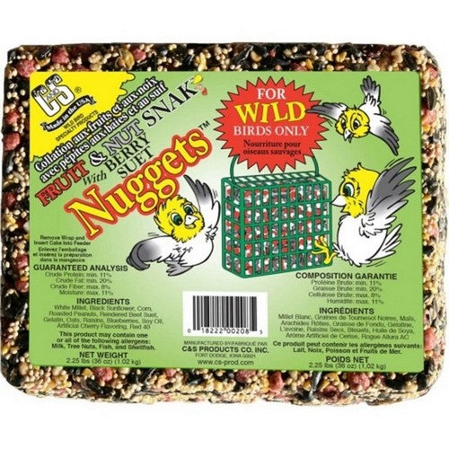 C&S Fruit & Nut Snak W/Suet Nuggets 2.25 Lbs,Berry by C&S