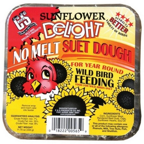 C&S Delight No Melt Suet Dough 11.75 Oz, Sunflower by C&S