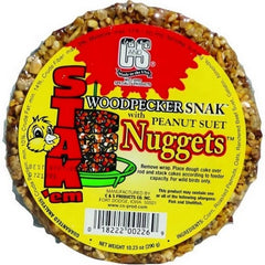 C&S Stak'Em Woodpecker Snak W/Suet Nuggets 10.23 Oz, Peanut by C&S