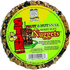 C&S Stak'Em Fruit & Nut Snak W/Suet Nuggets 9.88 Oz, Berry by C&S