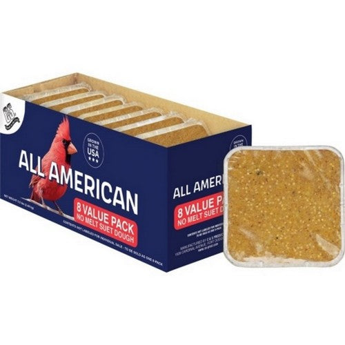 C&S All American No Melt Suet Dough 8 Pack,Corn/Peanut by C&S