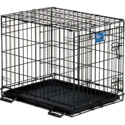 Midwest Homes, Life Stages Crate W/Divider Panel, 24 X 18 X 21 Inches, Black