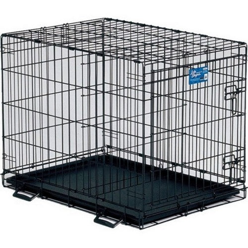 Midwest Homes, Life Stages Crate W/Divider Panel, 30 X 21 X 24 Inches, Black