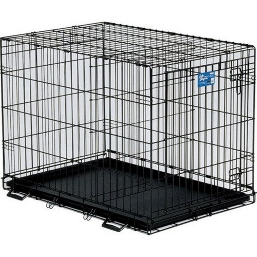 Midwest Homes, Life Stages Crate W/Divider Panel, 36 X 24 X 27 Inches, Black