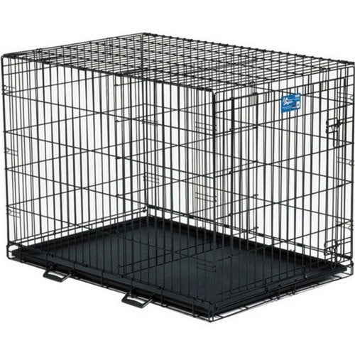 Midwest Homes, Life Stages Crate W/Divider Panel, 42 X 28 X 31 Inches, Black
