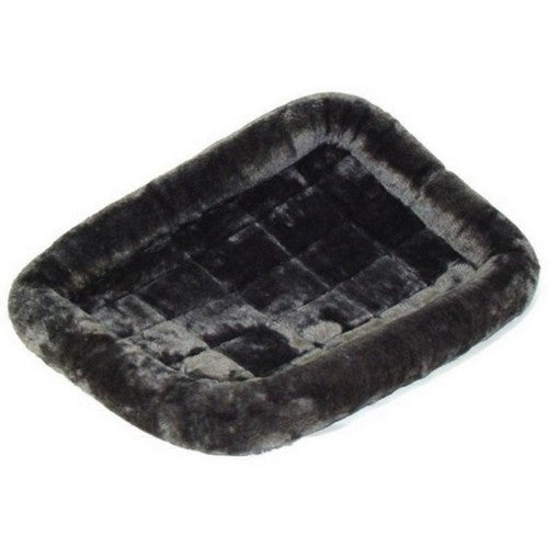 Midwest Homes, Quiet Time Sheepskin Bed, 24X18 Inches, Gray