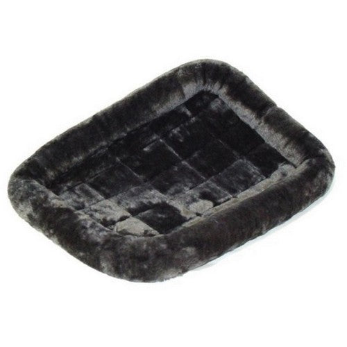Midwest Homes, Quiet Time Sheepskin Bed, 30X21 Inches, Gray