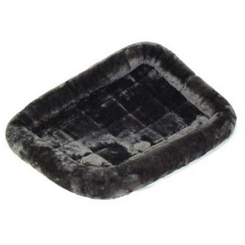 Midwest Homes, Quiet Time Sheepskin Bed, 36X23 Inches, Gray