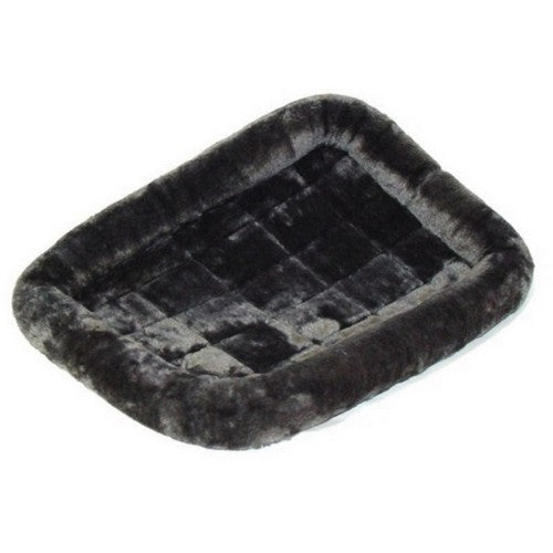 Midwest Homes, Quiet Time Sheepskin Bed, 54X37 Inches, Gray