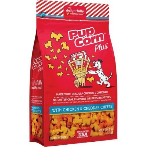 Buttons And Bows, Pupcorn Plus Dog Treats, 14.5 Oz, Chicken/Cheddar