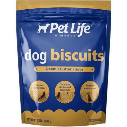 Buttons And Bows, Pet Life Dog Biscuits, 14.5 Oz, Peanut Butter