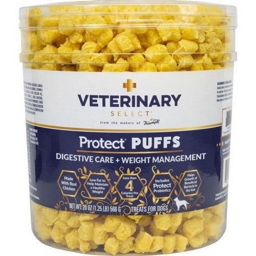 Buttons And Bows, Veterinary Select Puffs Digest/Weight Dog Treats, 20 Oz, Chicken