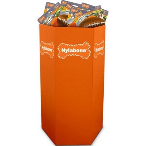 Nylabone Power Play Basketball/Football Dump Bin Medium / 40 PC by Nylabone