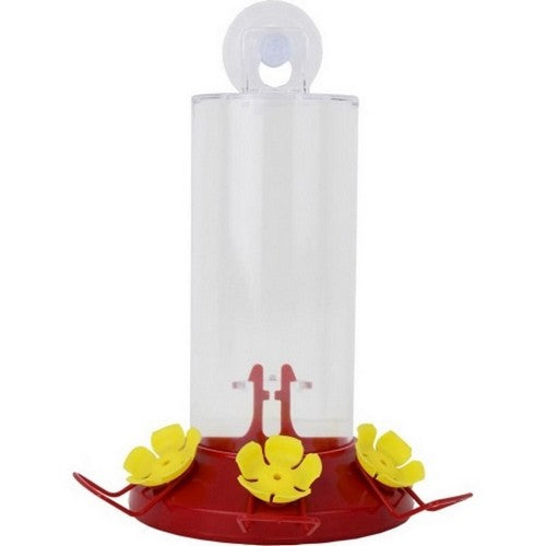 Perky-Pet, Window Mounted Plastic Hummingbird Feeder, 8 Oz CAP, Red