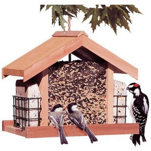 Deluxe Chalet Wild Bird Feeder 5 Lbs CAP,Cedar by Perky-Pet