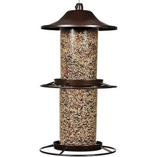 Perky-Pet, Panorama Plastic Bird Feeder, 4.5 LB CAP,Brown