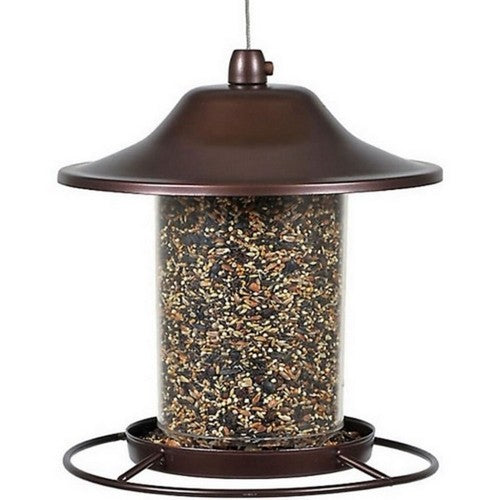 Perky-Pet, Panorama Plastic Bird Feeder, 2 LB CAP,Brown