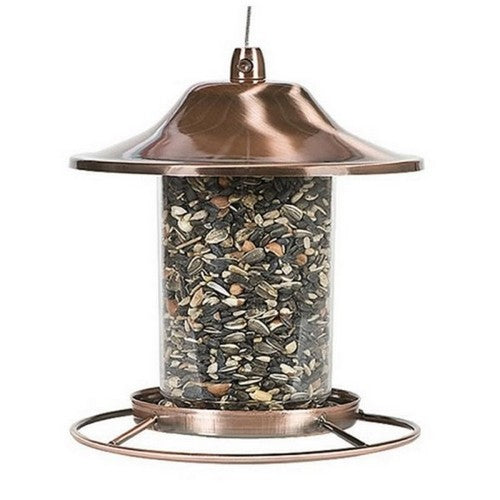 Perky-Pet, Panorama Plastic Bird Feeder, 2 LB CAP,Copper