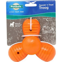 Sportsmen Squeak 'N Treat Troog Toy Medium,Orange by Sportdog