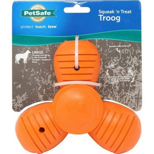 Sportsmen Squeak 'N Treat Troog Toy Large,Orange by Sportdog