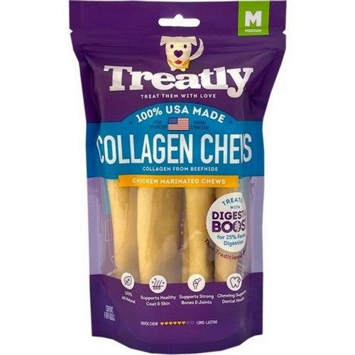 Treatly, Treatly Usa Collagen Wraps, 6 IN-4 Pack,Chicken
